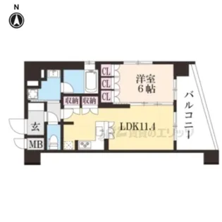 1LDKの間取り画像