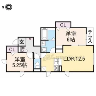 グレイス長岡京【1階】の間取り