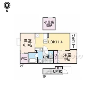 メープル ヴィラ【2階】の間取り
