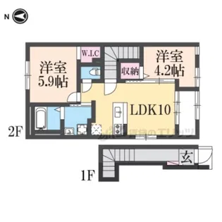 ワーサンライト21【2階】の間取り