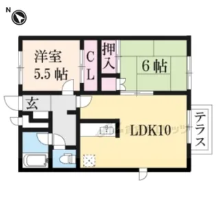 ヴェルデュール・ピノ【1階】の間取り