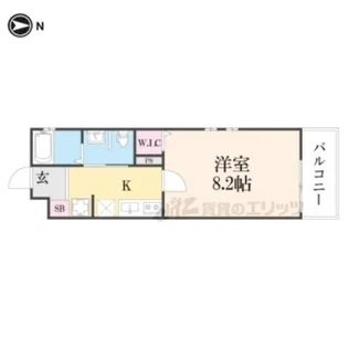 コージーコート膳所【307号室】の間取り