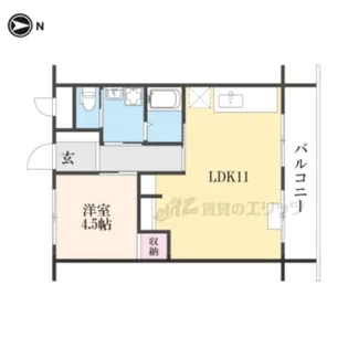 山科市営住宅1棟【761号室】の間取り