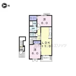 イリーデ A【203号室】の間取り
