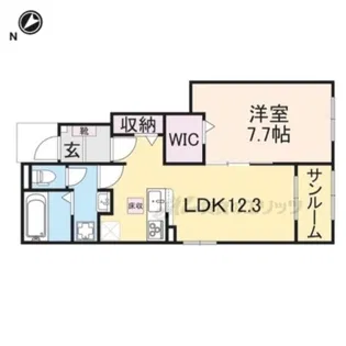 クレメント近江八幡D【104号室】の間取り