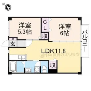 グリーンシャルマン【2階】の間取り