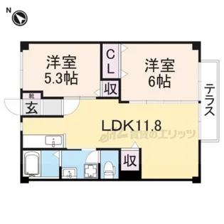 グリーンシャルマン【1階】の間取り