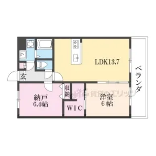 シャルレ7番館【2階】の間取り