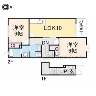 2LDKの間取り画像