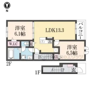 エレガンス ハネカ【2階】の間取り