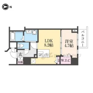 1LDKの間取り画像