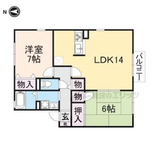 カンパーニュ黒岡A棟【2階】の間取り