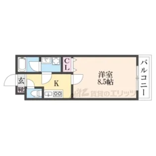 カーサ・フェリーチェ桂【3階】の間取り