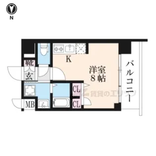 プレサンス京都室町通紫水【2階】の間取り