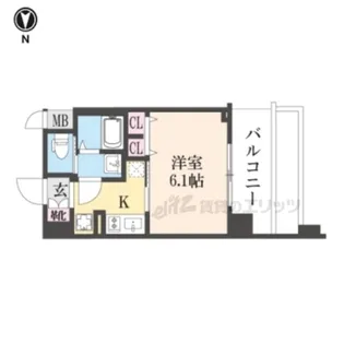 プレサンス京都室町通紫水【3階】の間取り