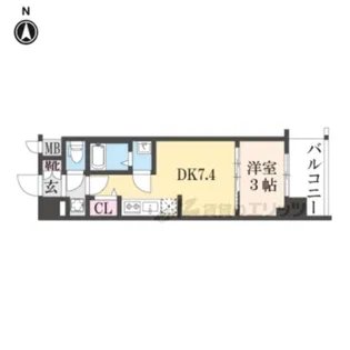 プレサンス京都室町通紫水【5階】の間取り