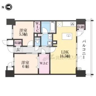 エステムコート大津におの浜【502号室】の間取り