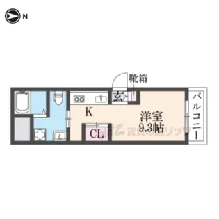 CHOU CHOU MAKINOHONMACHI【2階】の間取り