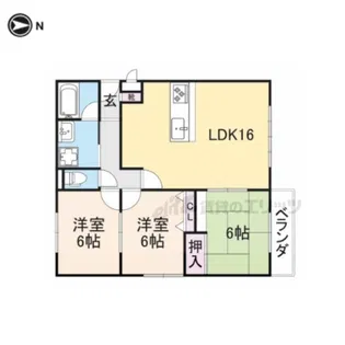 ベルドミール【203号室】の間取り