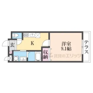 ブルーシンフォニー【1階】の間取り