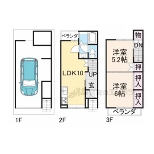 京都府京都市西京区桂池尻町【一戸建】の間取り