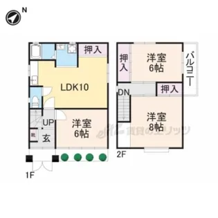 奈良県生駒市桜ヶ丘【一戸建】の間取り