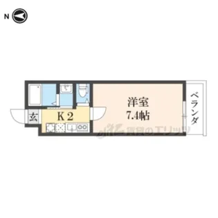 グランヒル御薗橋【205号室】の間取り