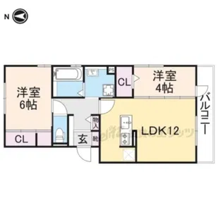 アプリコットコート【2階】の間取り