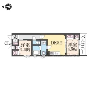 クリエオーレ春日元町【3階】の間取り