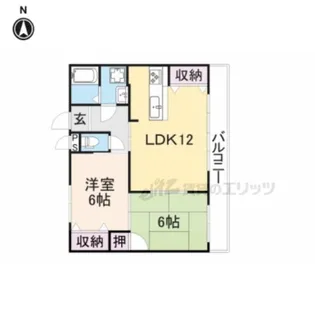 ラ・ヴィスタ篠尾【1階】の間取り