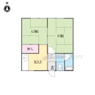 山ノ下ハイツ【201号室】の間取り