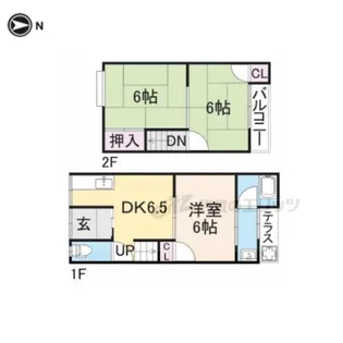 京都府宇治市平盛【一戸建】の間取り