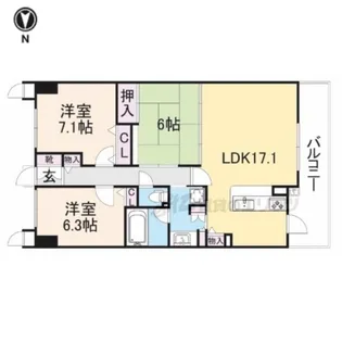 エステムコート香里園【1207号室】の間取り