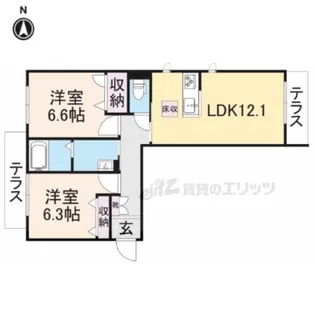 シャーメゾンFUJIMOTO【2階】の間取り