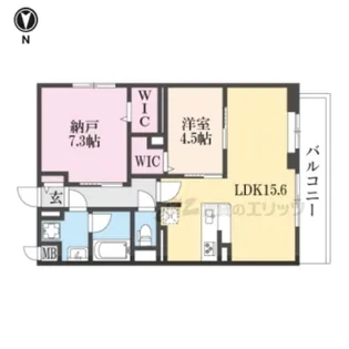 グランジェリサーチパークイースト【3階】の間取り