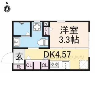 グレース京都二条【1階】の間取り