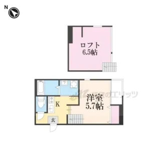 ハーモニーテラス淀下津町?【2階】の間取り