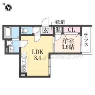 badge kida【1階】の間取り