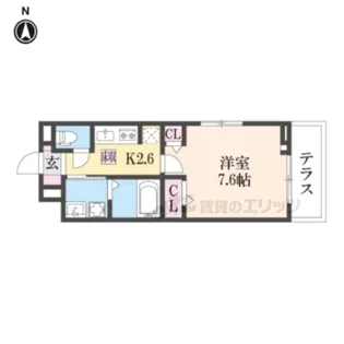 カーサ フェンテ【1階】の間取り