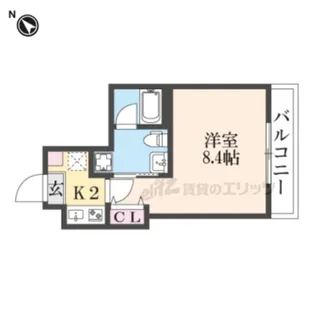 THE GARNET SUITE RESIDENCE吉祥院【4階】の間取り