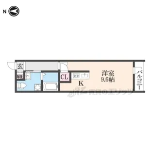 THE GARNET SUITE RESIDENCE西大路【2階】の間取り