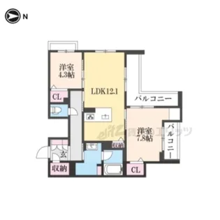 シャーメゾンエクセル【206号室】の間取り