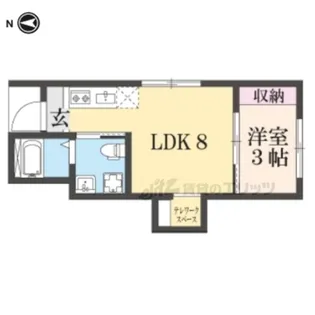レフレール【104号室】の間取り