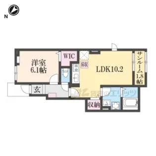 コート ド ブラン【1階】の間取り