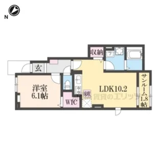コート ド ブラン【1階】の間取り