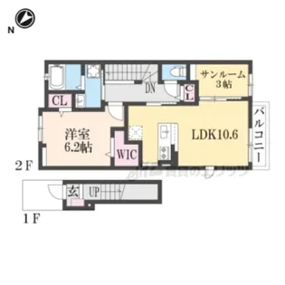コート ド ブラン【2階】の間取り