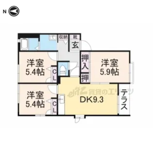 ヴィラくすの木?【202号室】の間取り