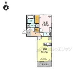 トゥールモンド城殿【201号室】の間取り