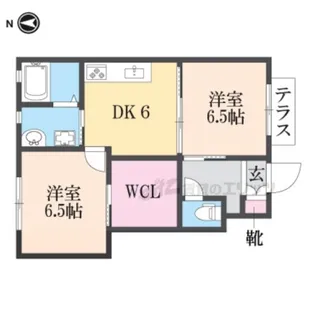 ヴィラコートB【1階】の間取り