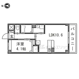 ケーアイ木屋【302号室】の間取り